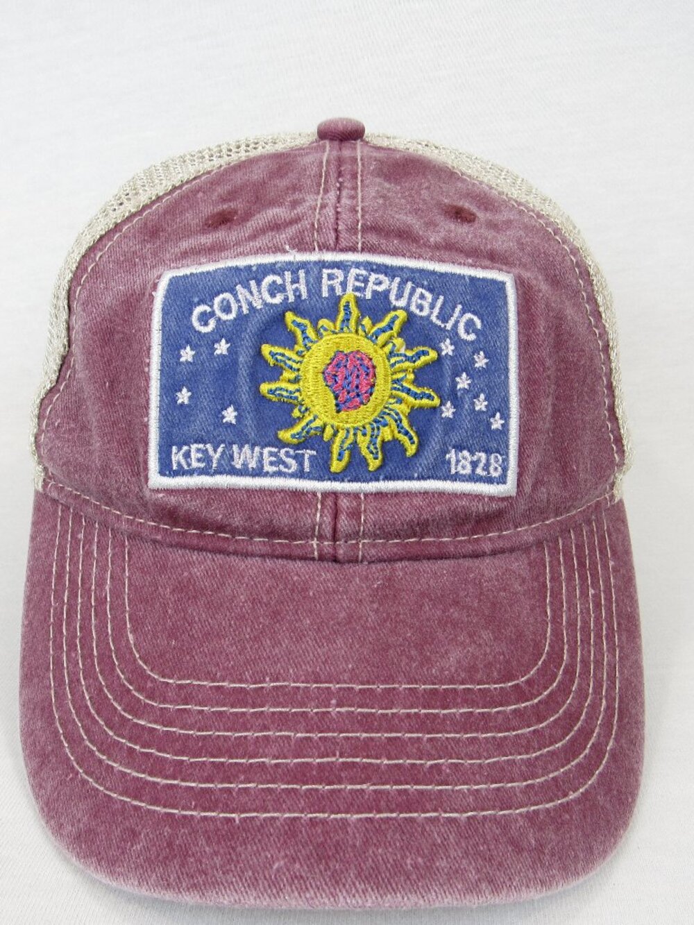 DK Embroidery Conch Republic Unisex Adults Trucker Hat Adjustable 100% Cotton
